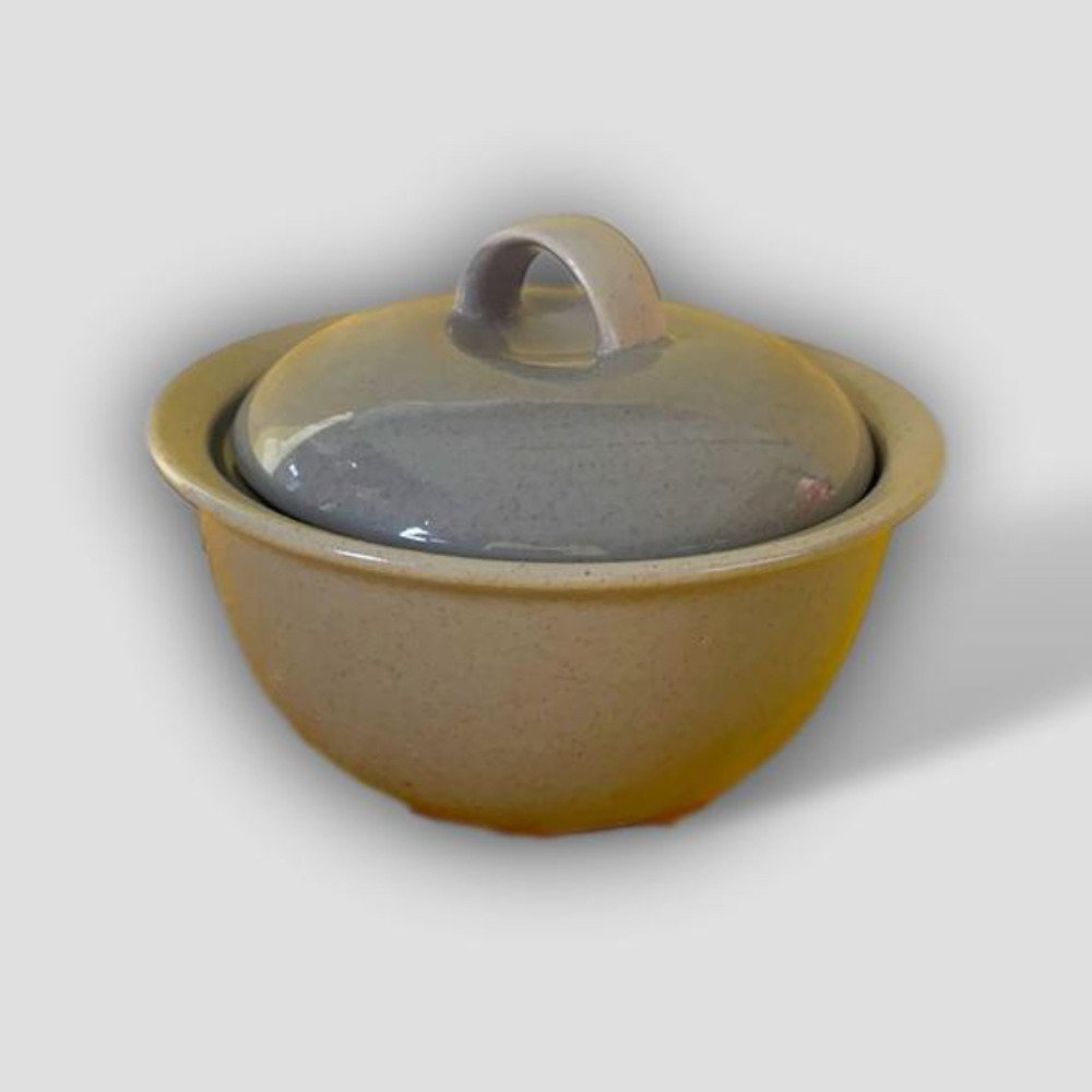 MIKASA stone craft bowl with lid